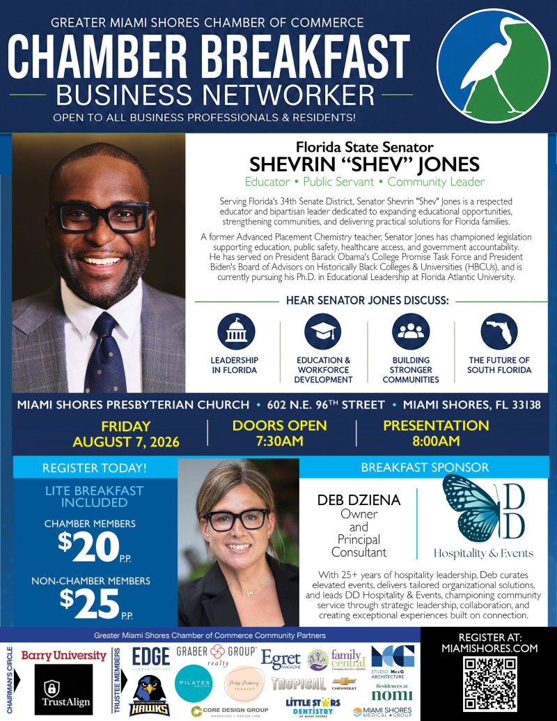 CHAMBER BREAKFAST BUSINESS NETWORKER - SHEV JONES - Aug 7th
